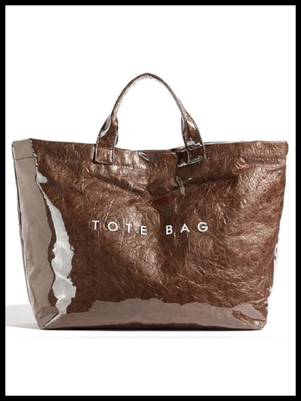 Large Tote Bags for Women PVC Clear Totes Bag Plastic Carry All Bag Kraft Paper